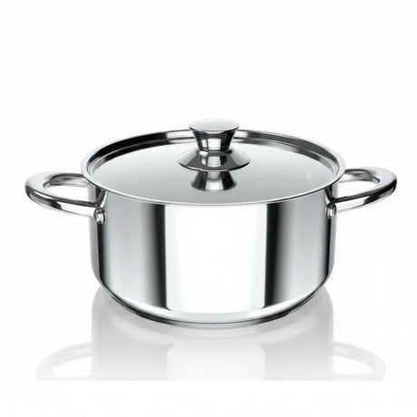 Cacerola acero inoxidable 26cm Wens vista frontal fondo blanco