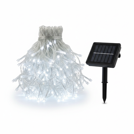 Cascada luces LED 120 focos 6 metros blanco vista frontal producto