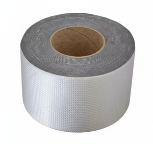Cinta impermeabilizante butilo aluminio rollo 10cm 5m vista frontal fondo blanco