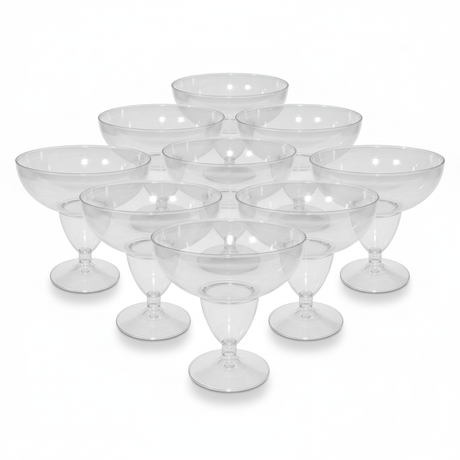 Copa coctel romana acrilico transparente 300mL pack 10 unidades vista frontal