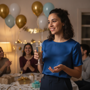 Copa champagne plastico flauta mujer brindis cumpleanos hogar chileno