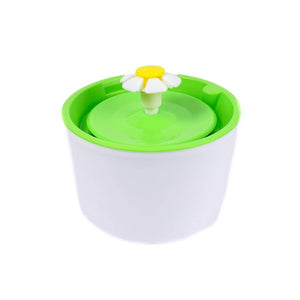 Bebedero Mascotas 1,6L Automático Fuente Agua Diseño Flor. Flujo continuo para agua fresca y filtrada. ¡Hidratación ideal para tu mascota!-1