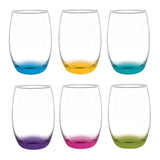 Set 6 Vasos Altos Mikonos Fondo Color 460mL Cristar