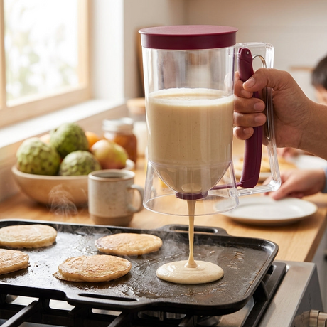 Dispensador masa panqueques wafles cocina moderna preparación desayuno