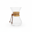 Cafetera dripper V60 vidrio borosilicato 400ml mango madera vista frontal