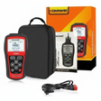 Escáner automotriz OBD2 Konnwei KW808 pantalla LCD rojo negro vista frontal