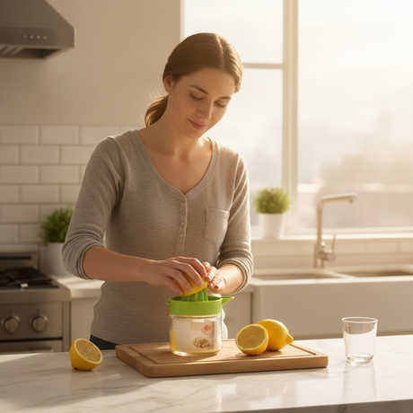 Exprimidor limon manual cocina chilena uso diario extraccion jugo