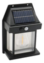 Foco solar sensor movimiento exterior ampolleta filamento vista frontal fondo blanco