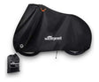 Funda impermeable para bicicleta negra 110x200cm vista frontal fondo blanco