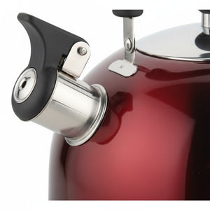 Tetera Sicilia 2500 ml Acero Inoxidable 25S Wens Cocina Rojo | Disparo.cl