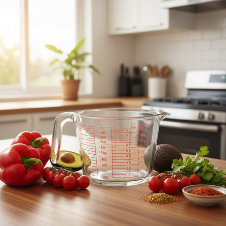 Jarra Medidora De Líquidos o Mezclas 1000Ml Vidrio Allegra