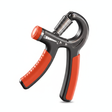 Ejercitador fortalecedor de manos ajustable hand grip negro rojo vista frontal