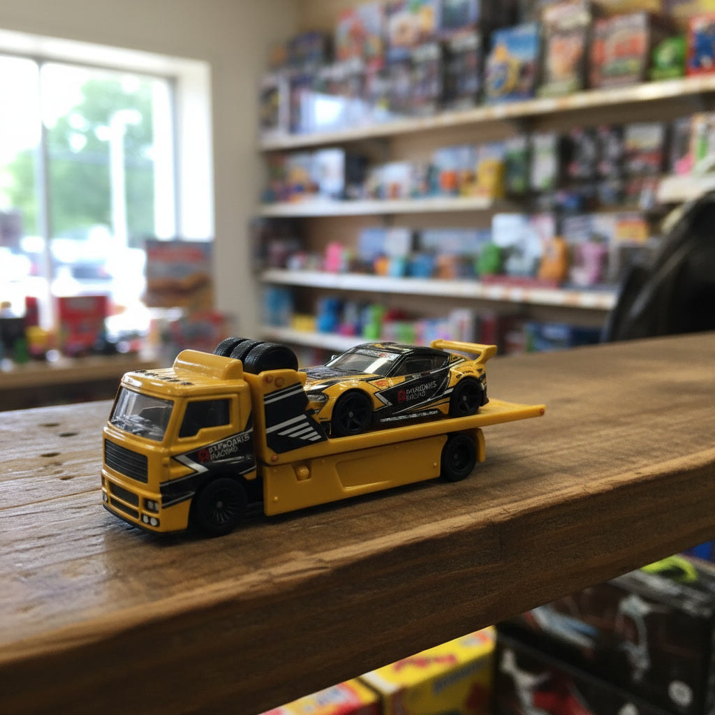 Toyota GR Supra Papadakis Racing Hot Wheels Premium vista lateral derecha