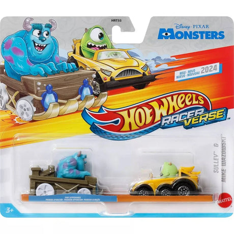 Hot Wheels RacerVerse pack 2 vehículos Mike Wazowski y Sulley Monsters Inc Disney Pixar