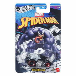 Hot Wheels Silver Series Cool-One Venom Marvel Spider-Man 1/5 vista frontal