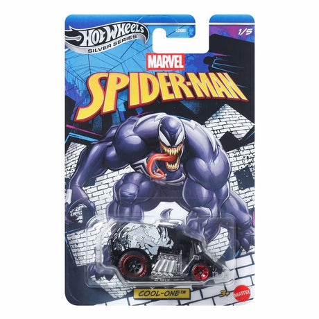 Hot Wheels Silver Series Cool-One Venom Marvel Spider-Man 1/5 vista frontal