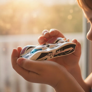 Miniatura die-cast Hot Wheels Spider-Gwen Ground Fx vista frontal