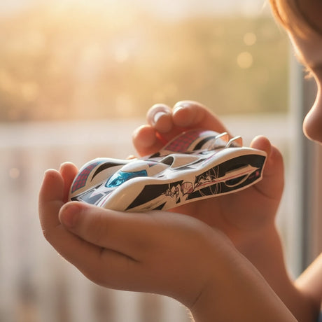 Miniatura die-cast Hot Wheels Spider-Gwen Ground Fx vista frontal