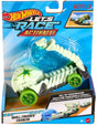 Hot Wheels Skull Crusher vehículo transformable calavera verde neón vista frontal