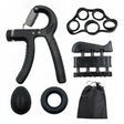 Kit fortalecedor manos 5 piezas ajustable 5-60kg vista frontal completo