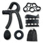 Kit fortalecedor manos 5 piezas ajustable 5-60kg vista frontal completo