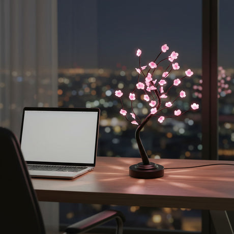 Lampara velador bonsai LED decoracion dormitorio niña habitacion chilena