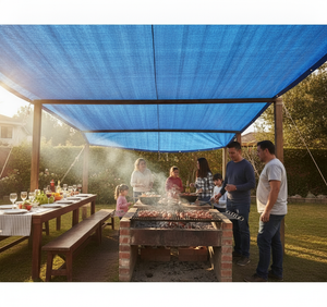 Lona azul cobertor quincho asado exterior uso familiar Chile