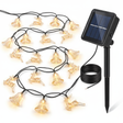 Luces navidad solares renos campanas 20 LED 3m panel solar incluido vista frontal