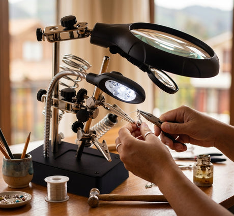 Lupa soporte pinza soldadura electronica taller hogar uso práctico Chile
