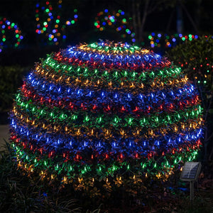 Malla luces solares navidad decoracion quincho fiestas patrias multicolor exterior