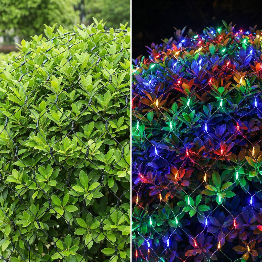 Guirnalda luces LED solar jardin muro chileno exterior multicolor nocturna