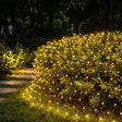 Malla luces LED solar 100 luces 1.5x1.5m luz cálida vista frontal producto
