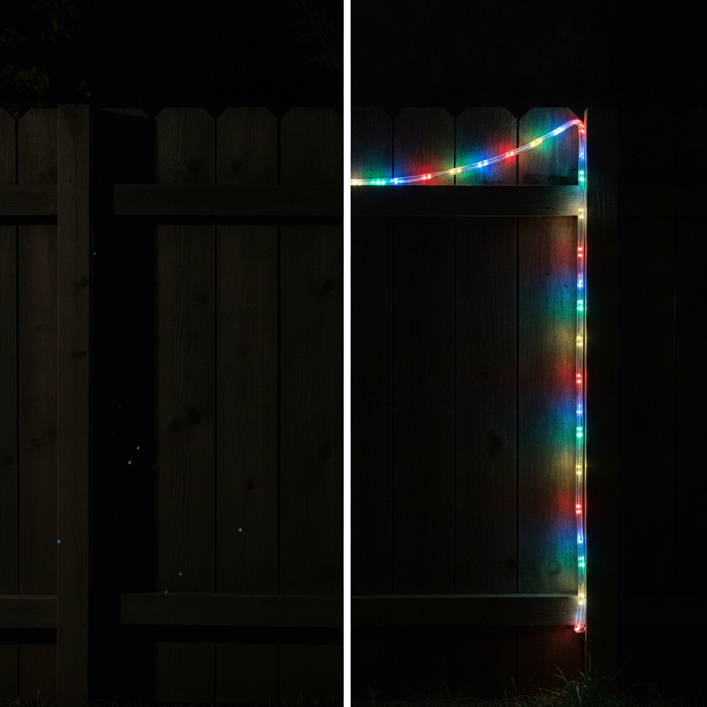 Luces LED solares manguera exterior terraza Fiestas Patrias hogar chileno