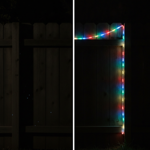 Luces LED solares manguera exterior terraza Fiestas Patrias hogar chileno