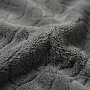 Manta Sherpa Jacquard Gris Suave 127x152cm | Disparo.cl