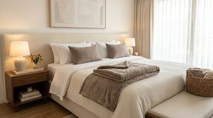 Manta Sherpa Jacquard Martiné Caramelo 127x15 | Disparo.cl