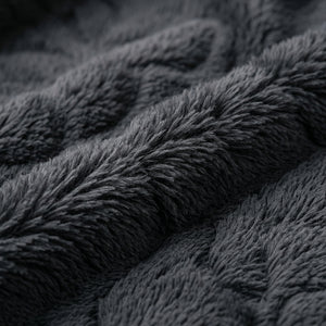 Manta Sherpa Jacquard Martiné Gris 127x152cm | Disparo.cl