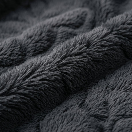 Manta Sherpa Jacquard Martiné Gris 127x152cm | Disparo.cl