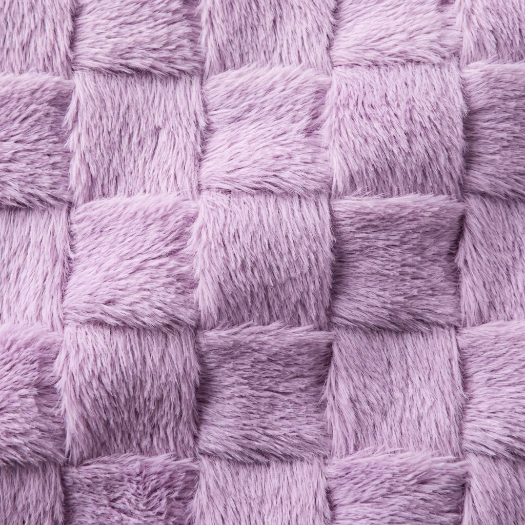 Manta Sherpa Jacquard Martiné Lila 127x152cm | Disparo.cl