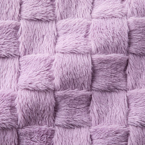 Manta Sherpa Jacquard Martiné Lila 127x152cm | Disparo.cl