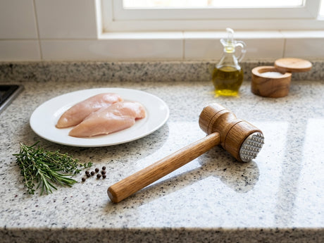 Martillo ablandador madera para asado chileno quincho cortes carne