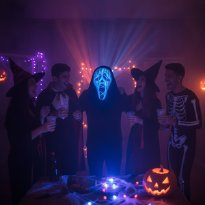Mascara Scream luminosa LED fiesta Halloween grupo disfraces Chile