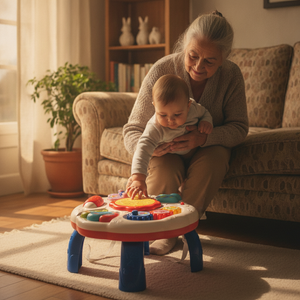 Mesa musical didáctica bebé configuración colgante cuna abuela nieto