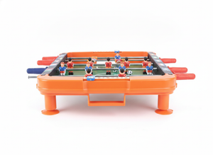 Mini taca taca futbol mesa infantil vista frontal fondo blanco