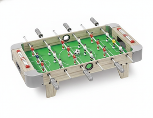 Mini taca taca futbolito de mesa madera 70x36cm vista frontal fondo blanco