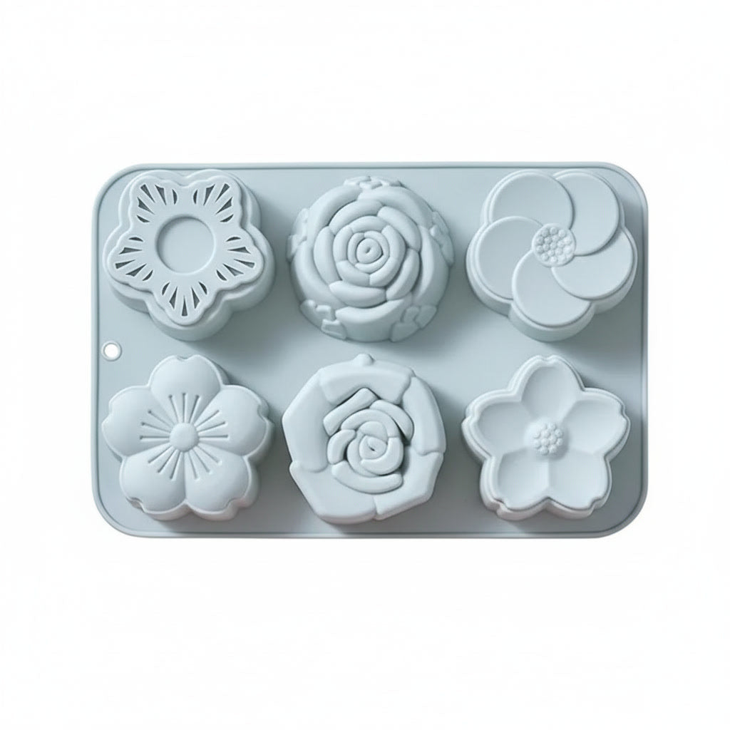 Molde Silicona Flores Rosas Repostería Cocina Silicona - imagen 1