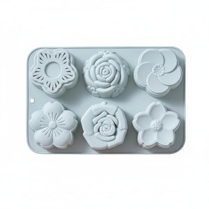 Molde Silicona Flores Rosas Repostería Cocina Silicona - imagen 1