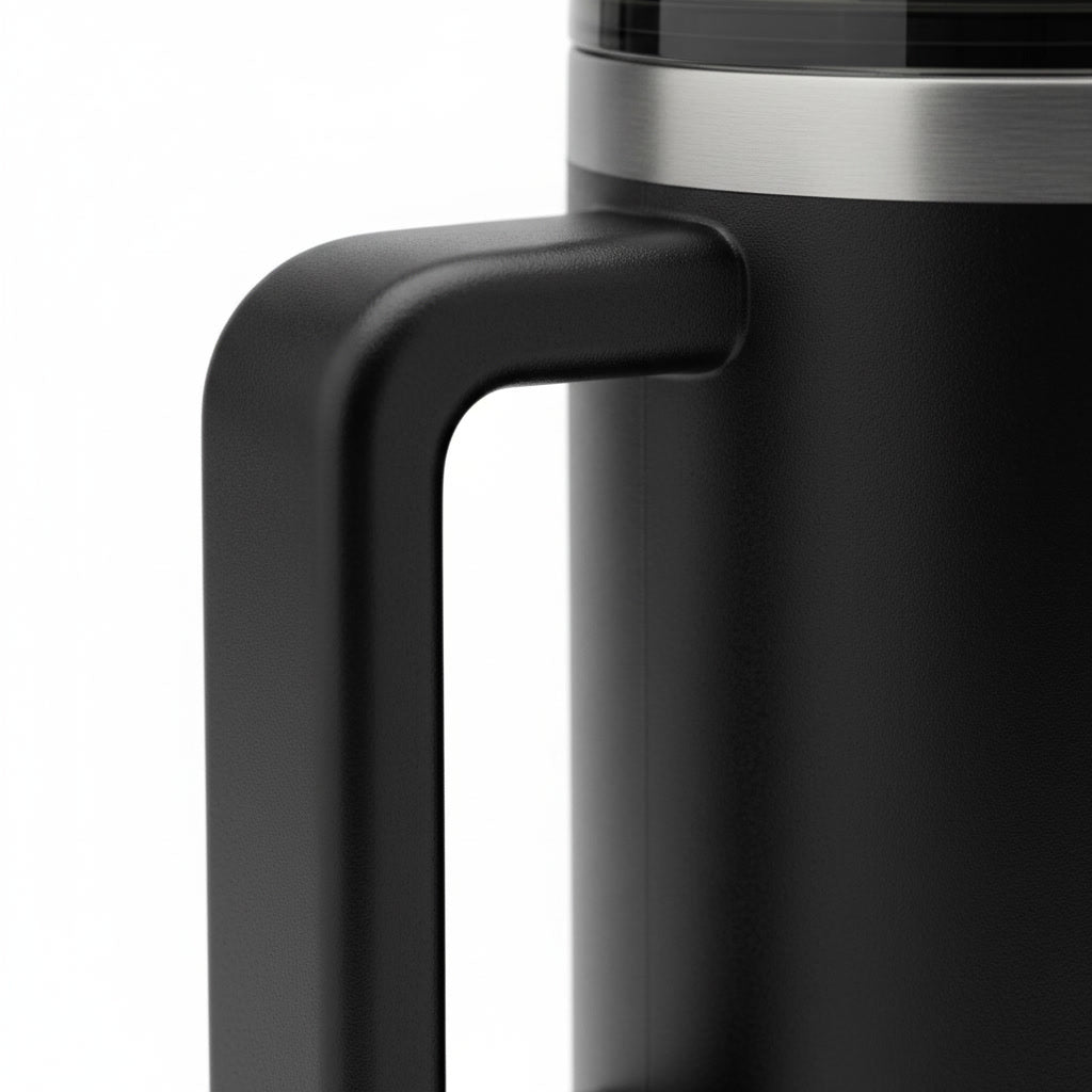 Mug Termico Acero Inoxidable 650mL Negro Mate | Disparo.cl