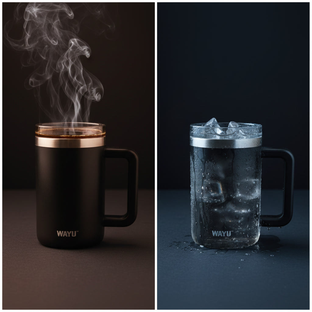 Mug Termico Acero Inoxidable 650mL Negro Mate | Disparo.cl