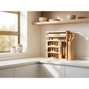 Organizador Bambú Cocina Papel Aluminio Bolsas | Disparo.cl